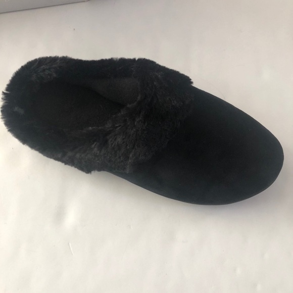 IIsotoner Signature 9.5-10 Black Clog Slippers Fur - Picture 7 of 9